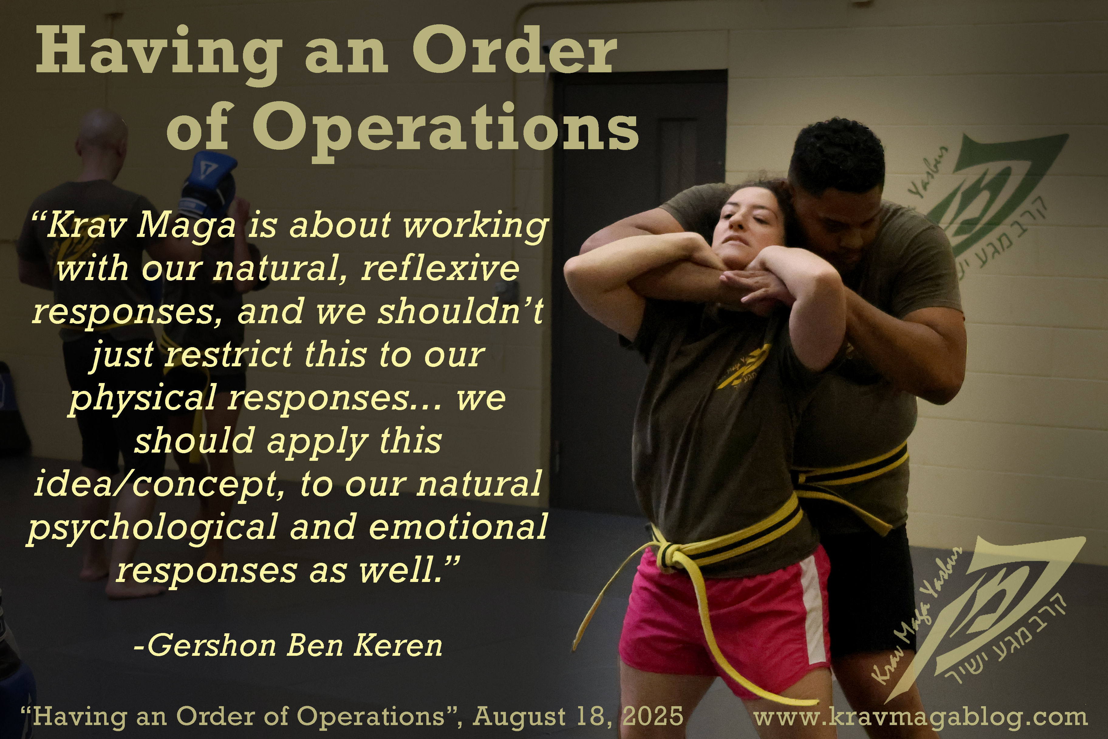 Krav Maga - Having an Order of Operations